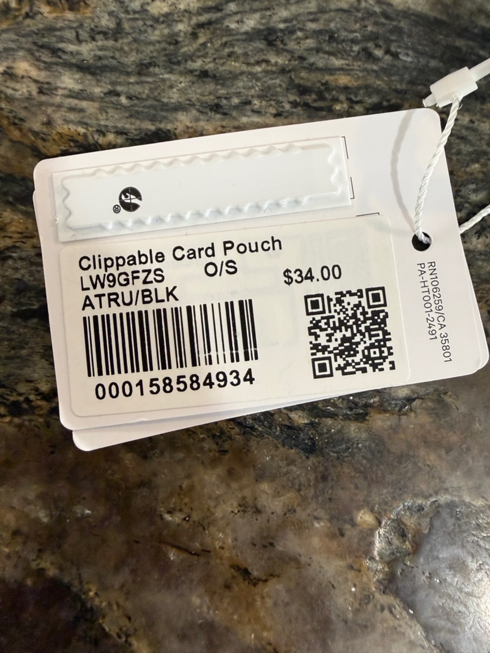 NWT Lululemon Clippable Card Pouch Orange Zip Wallet Keychain Clip Travel - Picture 7 of 15